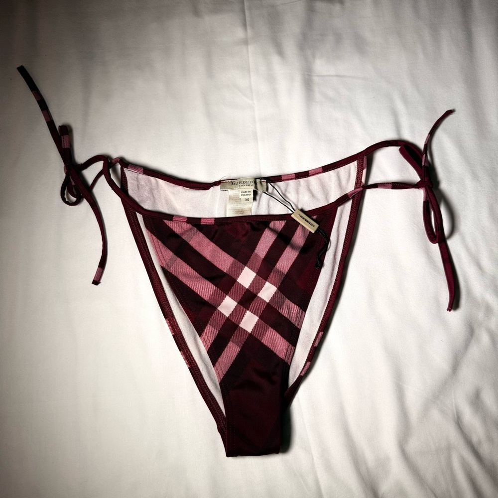 Burberry Burgundy Bikini Bottom women's size medium